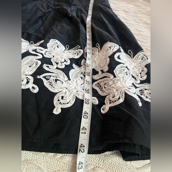 Connected Apparel Black Sleeveless Summer Dress with Butterfly Embroidery 16W - Picture 13 of 16